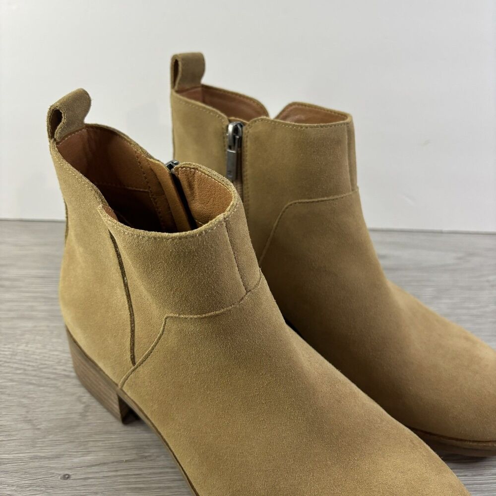Lucky Brand Prenma Suede Heeled Ankle Booties Beich Women's Sz 8.5/39 LKNW - Picture 8 of 14